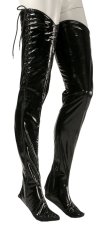 Lacquer stockings with lacing - side view Lacquer stockings with lacing - side view