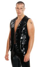 Pánska lakovaná vesta s vreckami