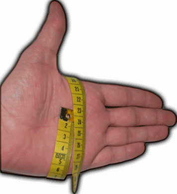 Jak správně změřit obvod dlaně