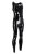 Men's latex sleeveless catsuit with penis opening