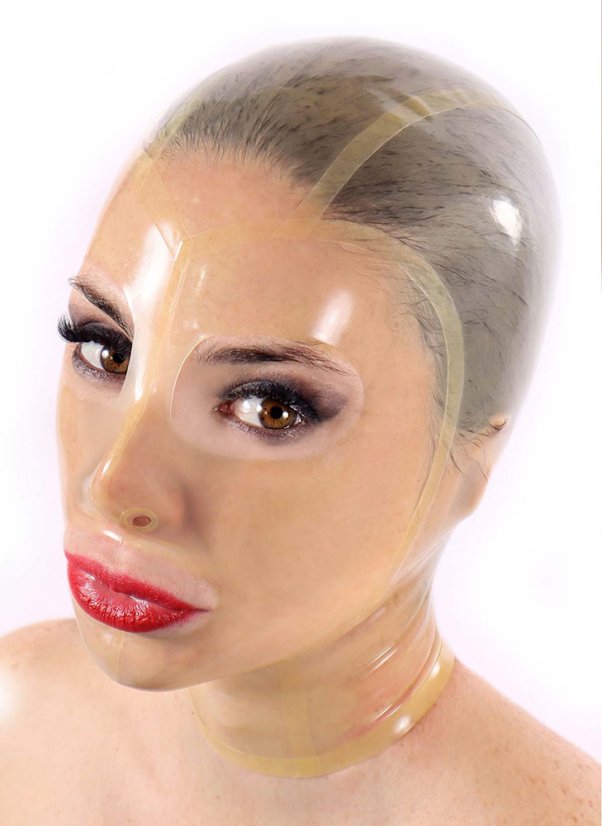 Super elegantní latexová maska - transparentní