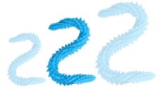 Double Dildo Scolop M 50 x 4 cm Blue - gb44578