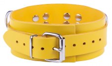 Leather Collar "The Red" Yellow Leather Collar "The Red" Yellow
