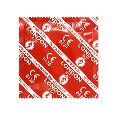 Červené kondomy Durex - London Red - jahodové