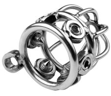 Kovový pás cudnosti Spike Cock 6 x 3,2 cm - L (krúžok 5 cm)