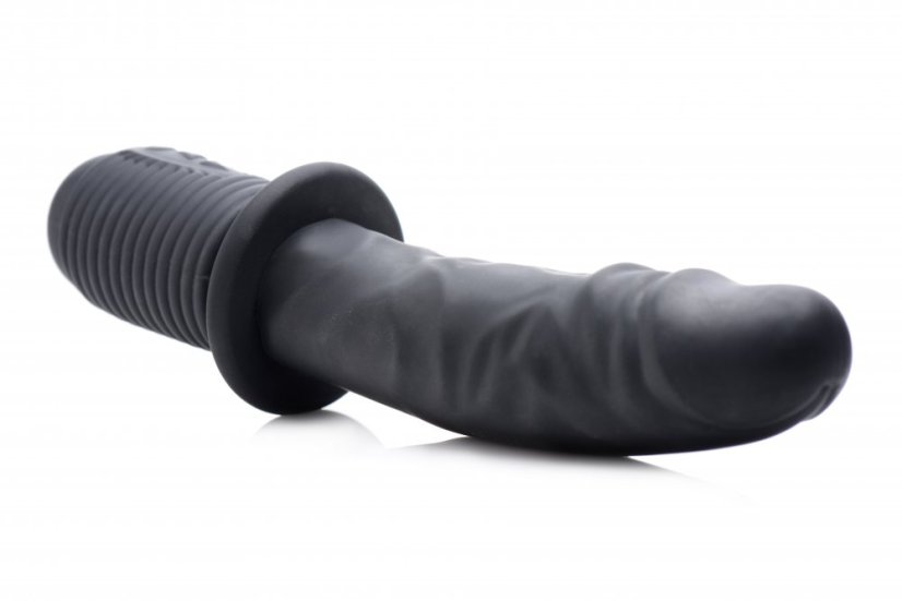 Black vibrator with handle 17 x 4.5 cm - gb31305