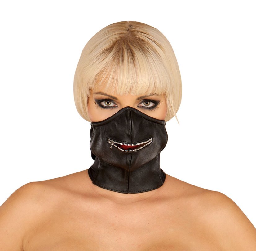 Kožený náhubek se zipem