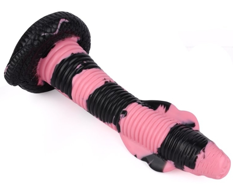 Dildo Cobra Snake S 18 x 5 cm Black-Pink - gb48816