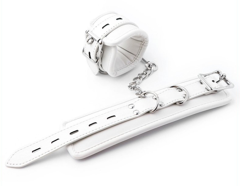 White padded ankle cuffs