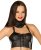 Women's leather top with lacing in the front and back