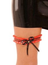 Latexový nariasený podväzok s mašličkou