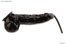 Latexový kondom s varlaty a hadičkou