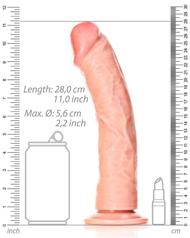 Mega Curved RealRock dildo 25 x 5,6 cm - gb44872