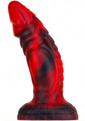 Dildo monster Squax 18 x 5,5 cm Black-Red - gb40288
