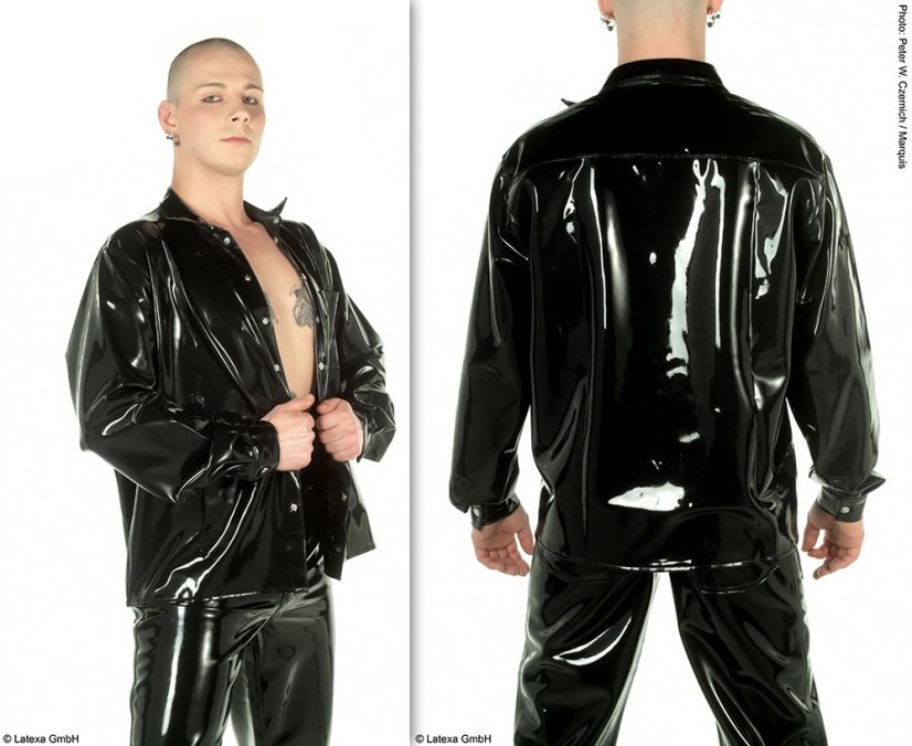 Prešívaná latexová košeľa