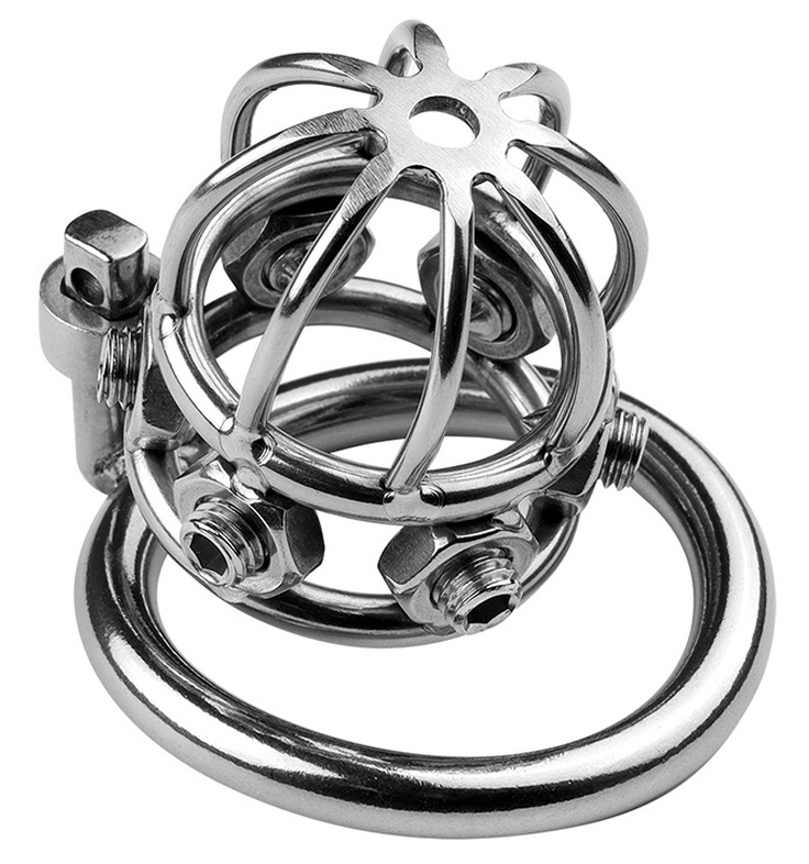 Kovový pás cudnosti Spike Cock 6 x 3,2 cm - L (krúžok 5 cm)