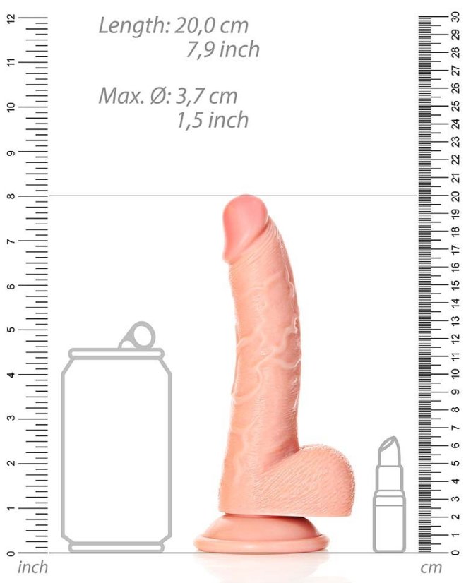 Curved Kurt realistic dildo 15 x 3,7 cm - gb44876