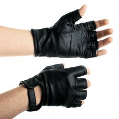 Luxusní kožené rukavice bez prstů