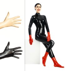 Krátké latexové rukavice nejvyšší kvality - ČERNÉ