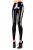 Women's latex leggings with crotch zipper