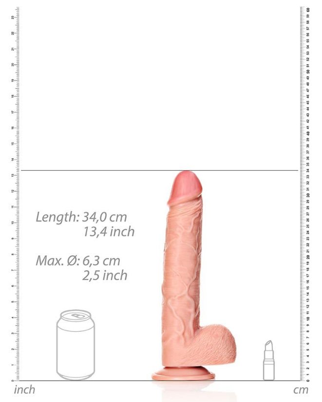 Big Straight RealRock dildo 25 x 6 cm - gb44845