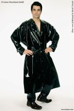 Men's latex coat (trench coat)