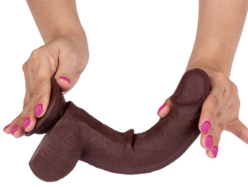 Realistic Dildo Slidy Cock 17 x 4 cm Brown - gb42522