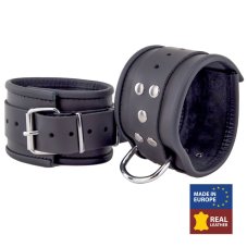 Leather Ankle Cuffs "The Red" Black - gb14298