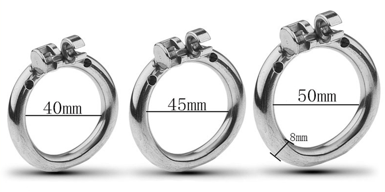 Kovový pás cudnosti Flat 2 cm - L (krúžok 5 cm)