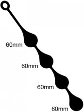 Silicone Anal Drops XL 55 x 6 cm - gb31303