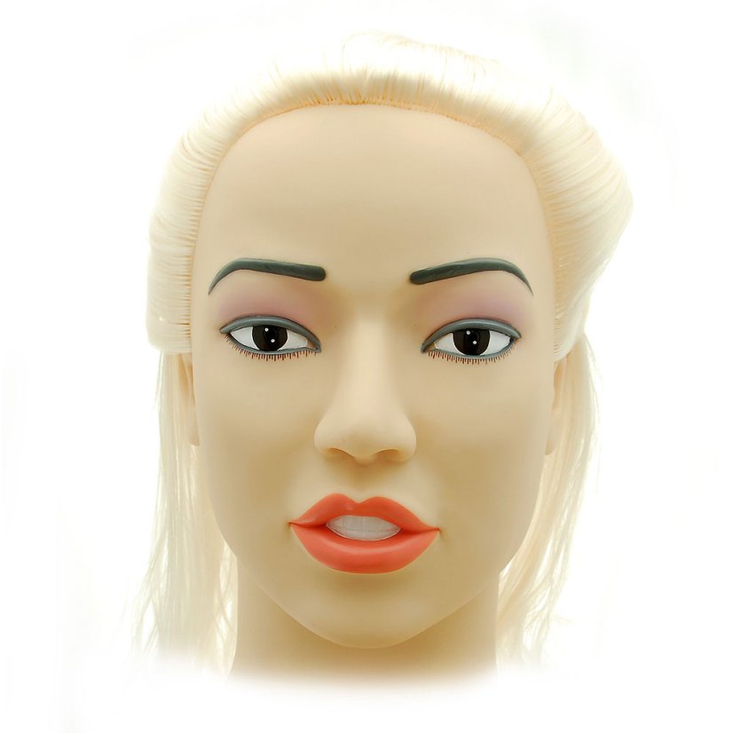 Sexy nafukovacia blondínka v životnej veľkosti - detail tváre