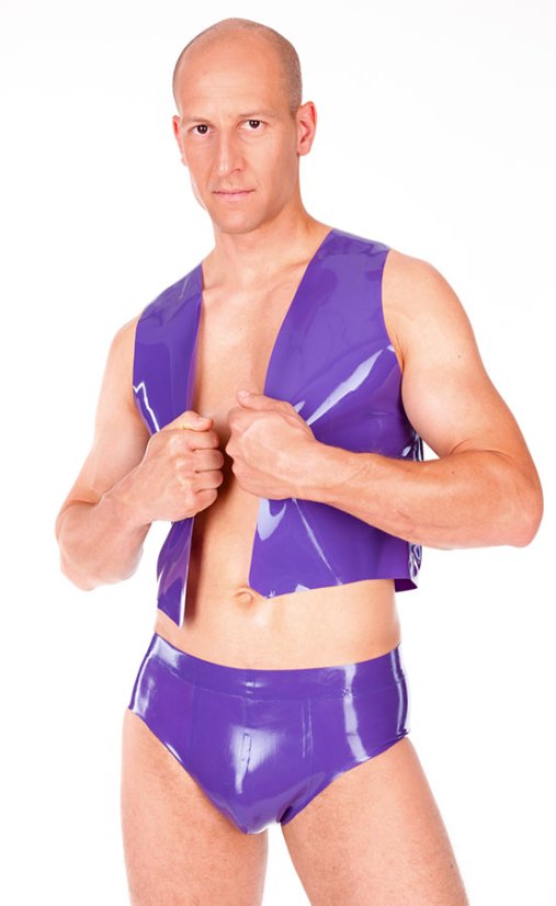 Jednoduchá latexová vesta bez zapínania (fialová)