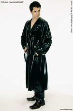 Men's latex coat (trench coat)
