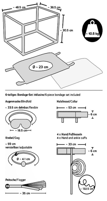 BDSM throne - complete dimensions