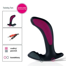 Anální elektro dildo - rozmístění elektrod