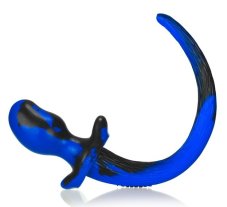 Anal Plug - Dog Tail OB Black-Blue M (9.5 x 5 cm) - gb27672