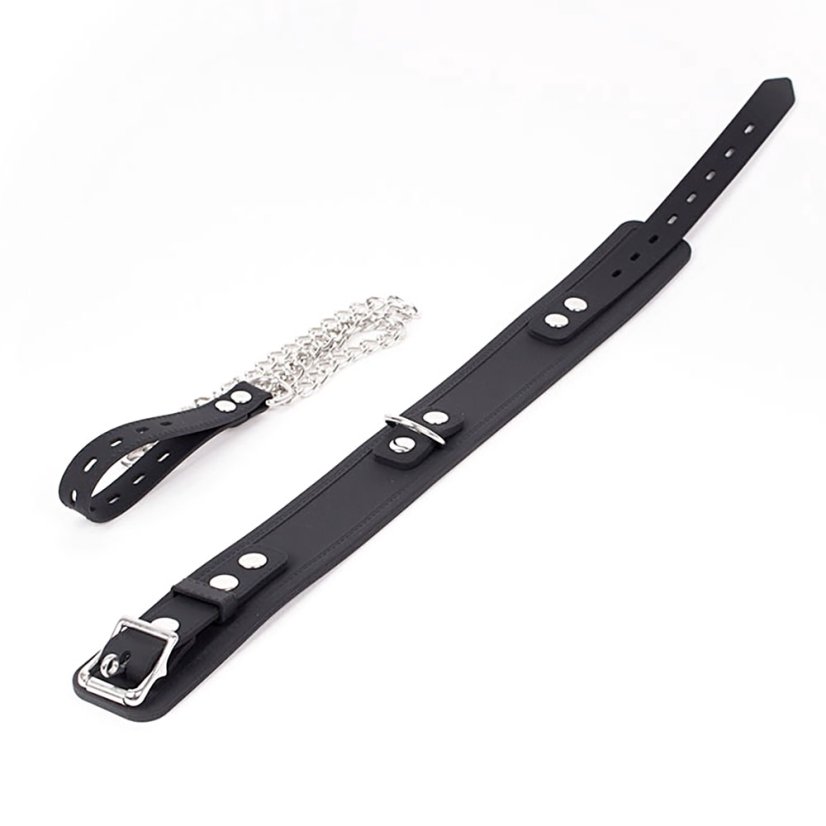 Silikónový obojok s vodítkom a uzamykateľnou prackou