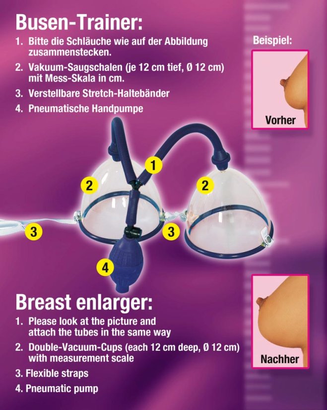 Dámska vákuová pumpa na prsia - popis