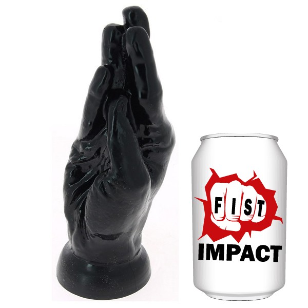 Černé fisting dildo - One Hand (18 x 6,5 cm)