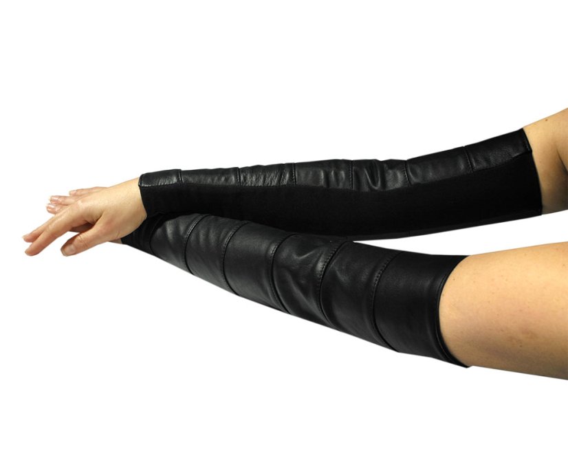 Stredne dlhé kožené rukavice