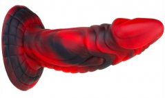 Dildo monster Squax 18 x 5,5 cm Black-Red - gb40288