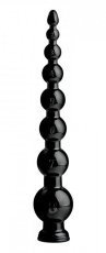 Čierne guľôčkové dildo - Long Beaded Hose (50 x 6,3 cm)