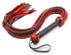 Knitted Flogger 78 cm Black-Red