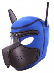 Neoprenová psí maska modro-černá