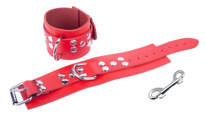 Kožené putá "The Red" červená - gb14000