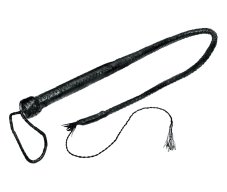 Kožený bič so spevnenou rukoväťou - 90 cm