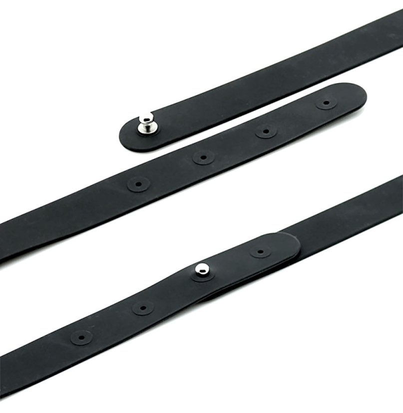 Silikónový obojok s nápisom SUBMISSIVE - zapínanie