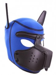 Neoprenová psí maska modro-černá