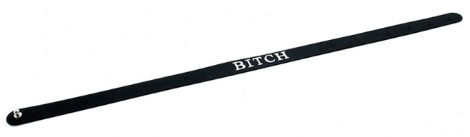Silikónový obojok s nápisom BITCH
