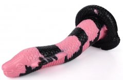 Cobra Snake Dildo L 26 x 7 cm Black-Pink - gb48818